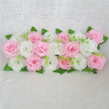 

Artificial Silk Flower 2pcs 50cm Wedding Road Lead Hydrangea Peony Rose Flower Wedding Arch Square Pavilion Corners Decor Flores