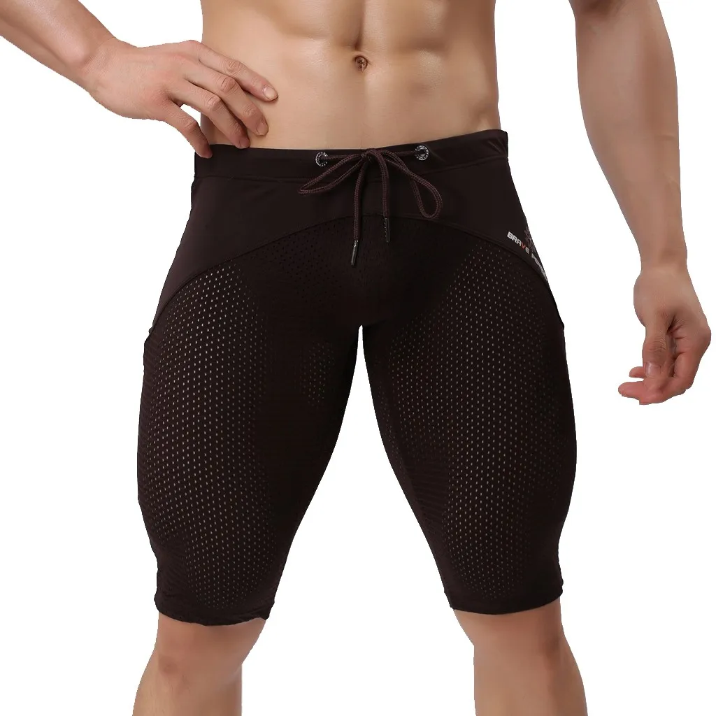 Облегающие мужские шорты в повседневном стиле модные брендовые мужские шорты больших размеров повседневные быстросохнущие пляжные шорты для плавания Fe1