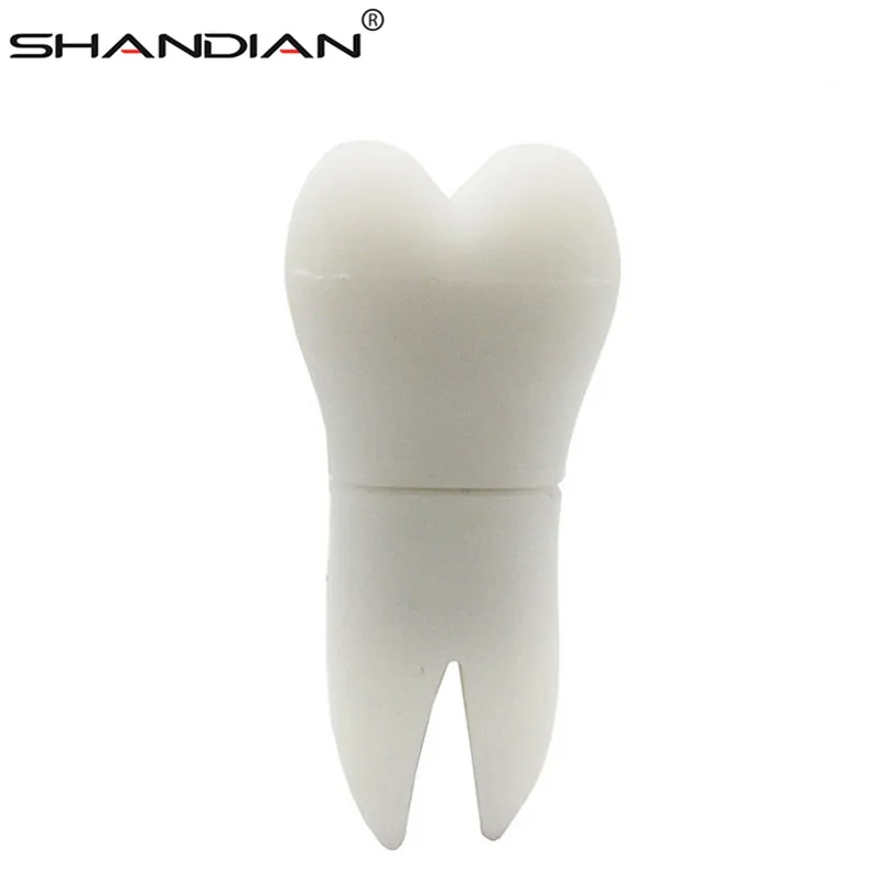 

SHANDIAN New style pen drive drive t full capacity tooth shape 4GB 16G 32GB 64GB flash Memory USB Flash Drive gift Free shipping