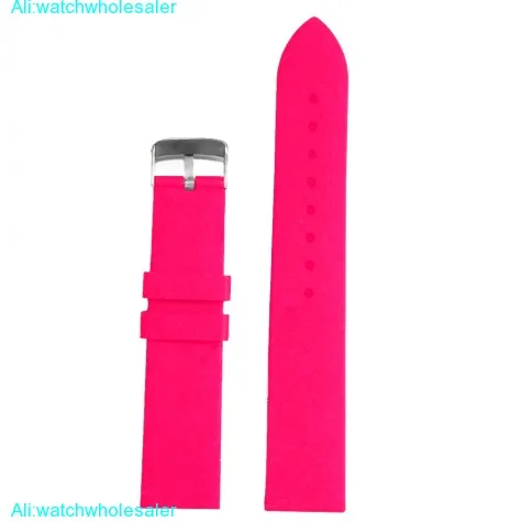 20mm Hot Pink Cartoon Silicone Jelly Rubber Lady Watch Band Straps WB1086L20JB