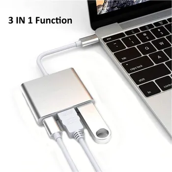 

Type C to HDMI Adapter for Nintend Switch USB 3.1 USB C HDMI 3 in 1 Cable Converter 1080P 4K Type-C Hub Adapter for MacBook Pro