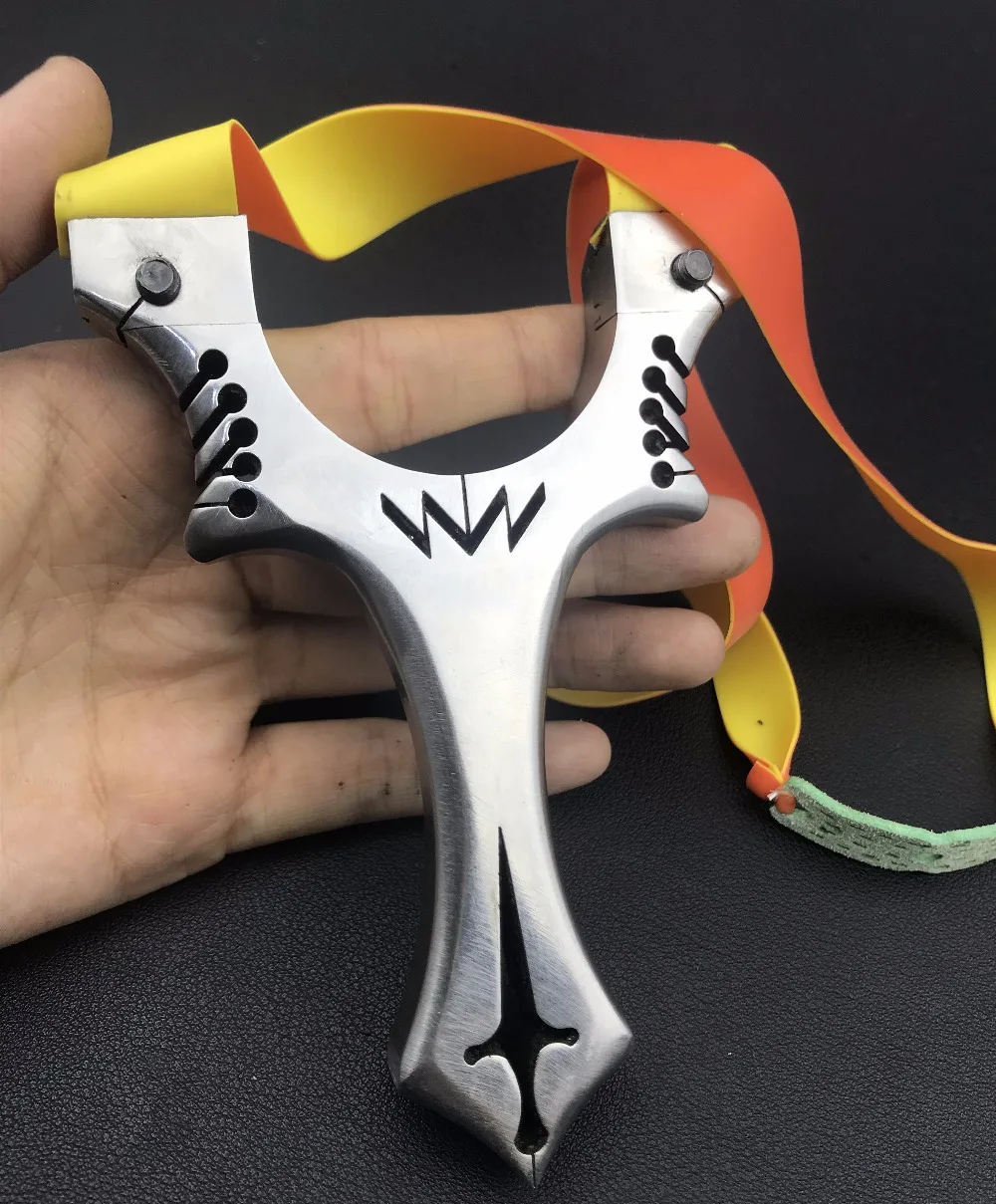 

Slingshot Catapult Hunting High Quality Stainless Steel Private Customized with Rubber Band Outdoor Shooting Game Sling Shooting