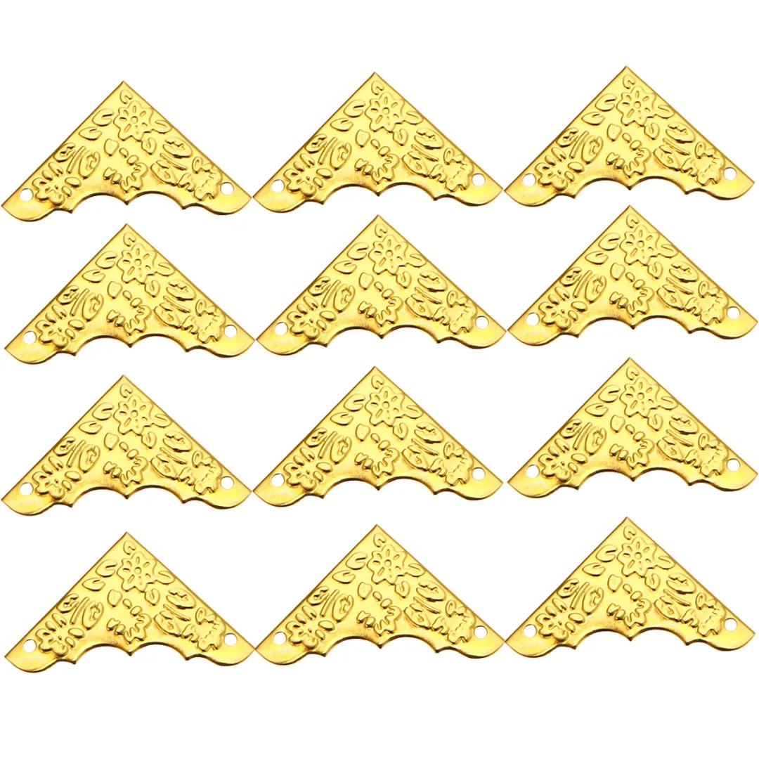 Mayitr Antique Jewelry Corner Wooden Box Frame Feet Leg Corner Brackets Decorative Protector Hardware Tools