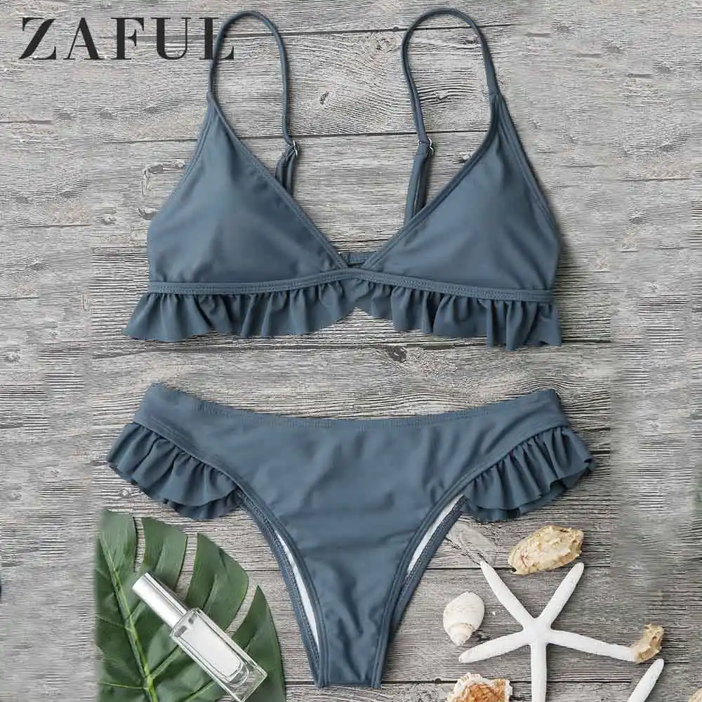 zaful plunge bikini