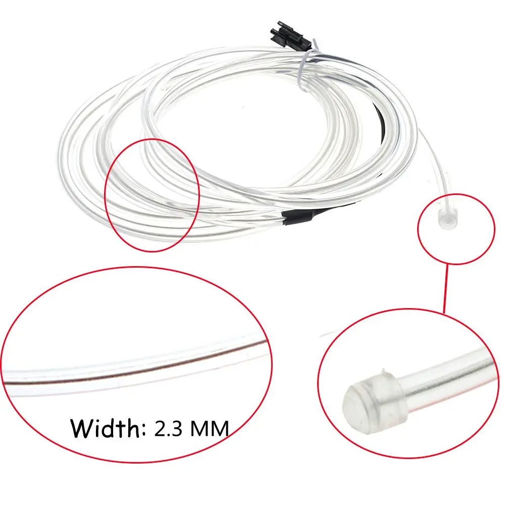 EL wire неоновый свет наборы+ автомобильный прикуриватель инвертор 5 на 1 метр(3 фута) провод для автомобиля DIY украшения