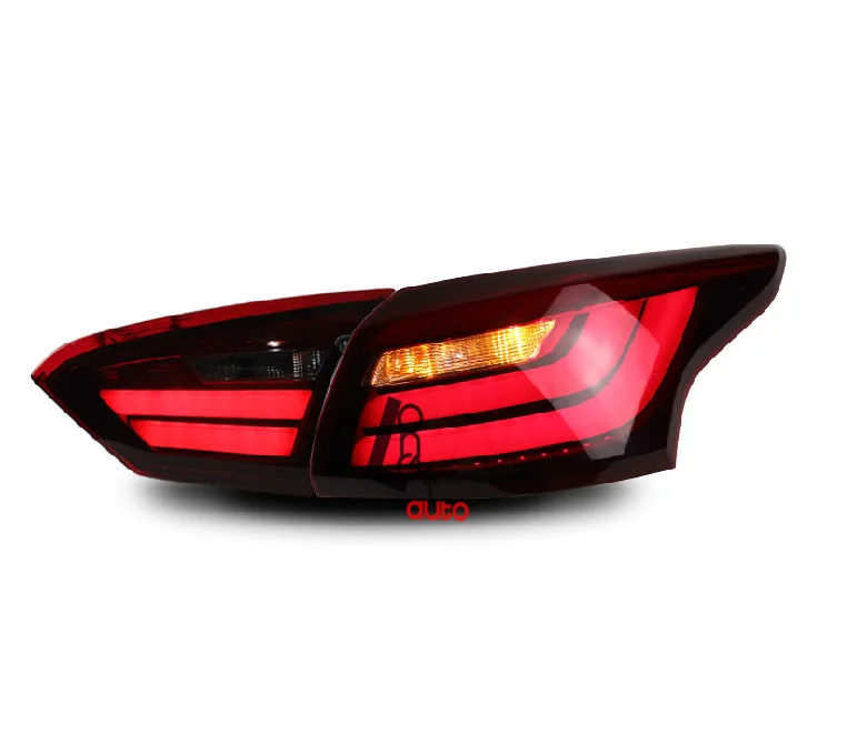 

car styling Smoked Red LED Tail light For Ford Focus Sedan 2011- 2013 Rear Lamps
