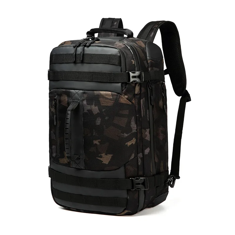 OZUKO рюкзак для мужчин многофункциональное крупносерийное Ёмкость Водонепроницаемый рюкзак для ноутбука 15,6 дюймов плеча Мужская сумка для путешествий Mochila - Цвет: camouflage