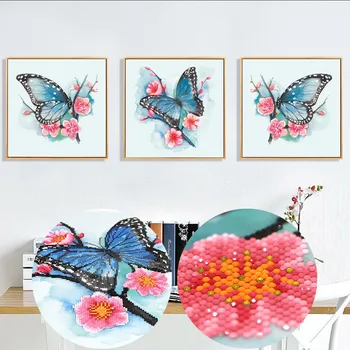 

Special shape Full Round Drill 5D DIY Diamond Painting Butterfly Flowers Diamond Embroidery Cross Stitch Mosaic Home Decor New