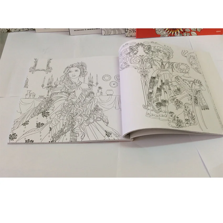 Beauty And The Beast Coloring Books For Adults Relieve Stress Graffiti Painting Drawing Secret Garden Art