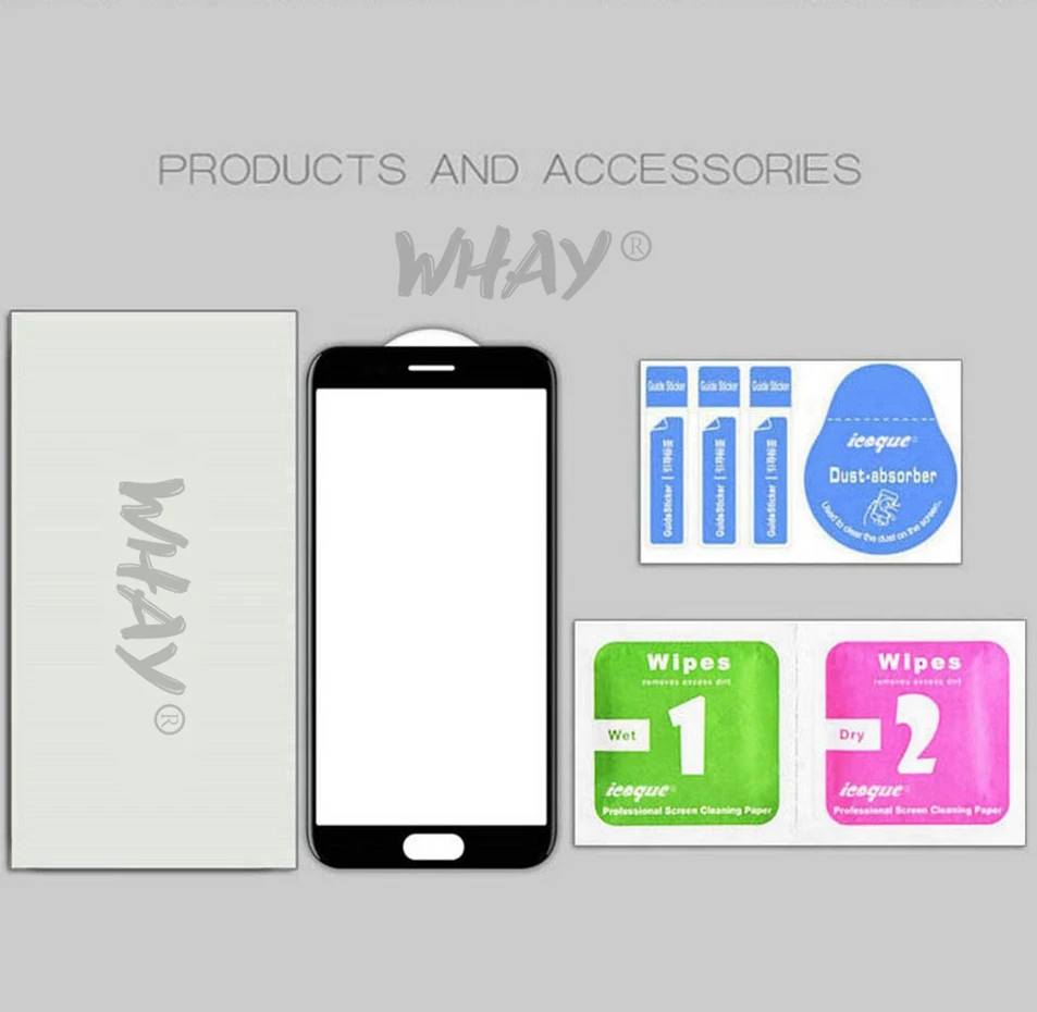 WhaY 5D Tempered Glass For Huawei P Smart Glass Protective Film Curved Edge 9H Full Cover For Huawei P Smart Screen Protector    (12)