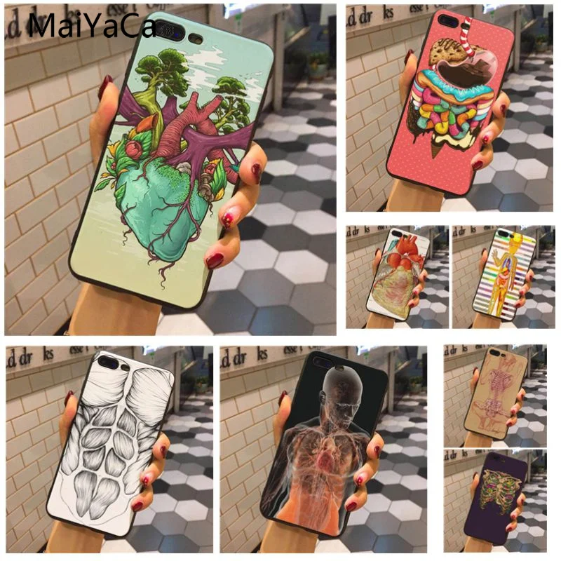 

MaiYaCa Human Anatomy TPU Soft Silicone Phone Case For iphone 8 8plus 7 7plus 6 6plus 5 5s XR SE Mobile cover