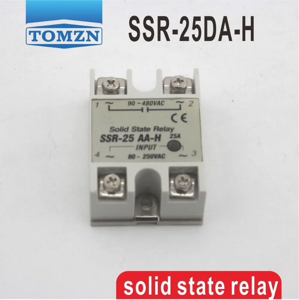 

25DA High voltage type SSR input 3-32V DC load 90-480V AC single phase AC solid state relay