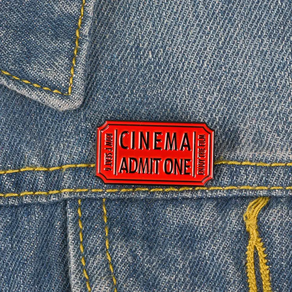 Fashion Enamel Pin Movie Ticket Brooch Lapel Pins Badge Film For Children Backpack Jewelry Gift | Украшения и аксессуары