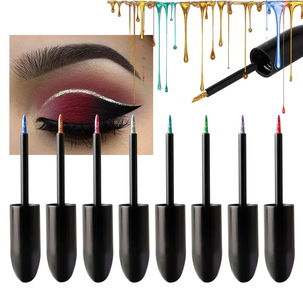 

Color Flash Eyeliner Sequins Flashing Eyeliner Liquid Eyeshadow Neon Eyeshadow Delineador RQS-32