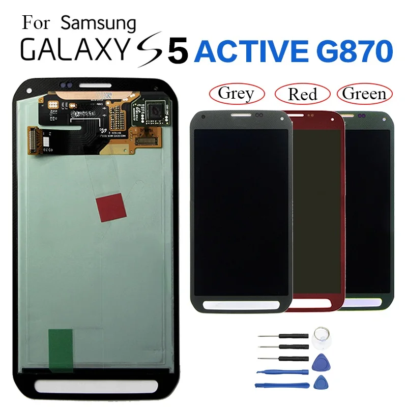 Pаспродажа Для samsung S5 активный G870 ЖК дисплей Экран дисплея Замена для samsung S5 активный SM G870A G870W Дисплей модуль ожог в тени для век