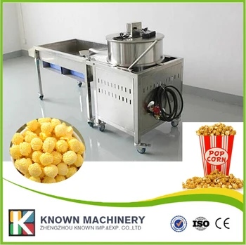 

Professional two minutes/batch stainless steel gas Ball Popcorn making Machine free shipping by sea