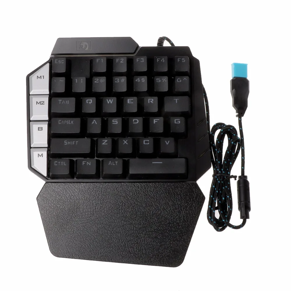 

K109 35 Keys LED Backlight USB Wired Single Hand Mechanical Gaming Keyboard For PUBG LOL