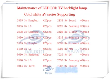 

Often use the maintenance LED LCD TV backlight lamp cold white 3V series model 18*20pcs free shipping