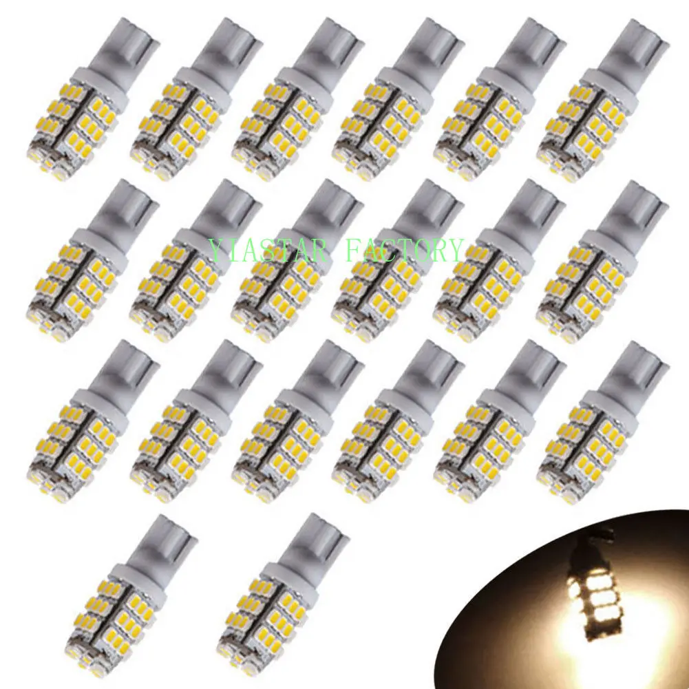 

400Pcs Car LED Super Bright T10 W5W 42 SMD 1206 3020 Turn Side License Plate Light 2825 2827 158 168 194 13961 Auto Bulb DC12V