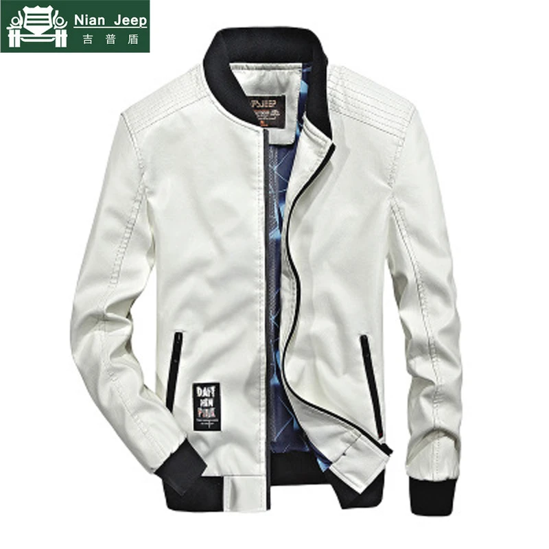 NIANJEEP бренд Slim Fit Куртки из искусственной кожи мужские большие размеры 4XL Весенняя модная одежда пальто мужские chaqueta cuero hombre