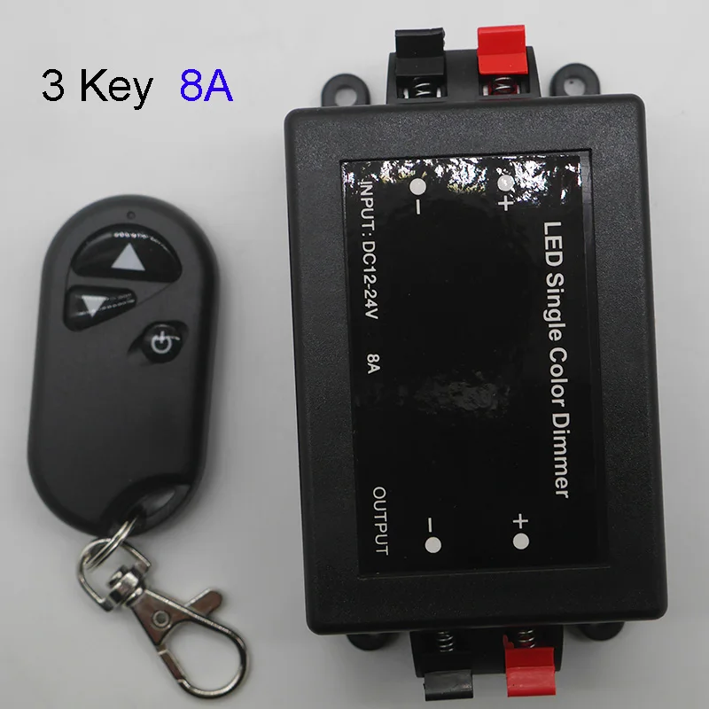 Мини 3 ключа одноцветные Диммер контроллер для 5050 3528 3014 2835 Светодиодные ленты светильник ленты лампы 12V 24V - Цвет: 3 Key  8A