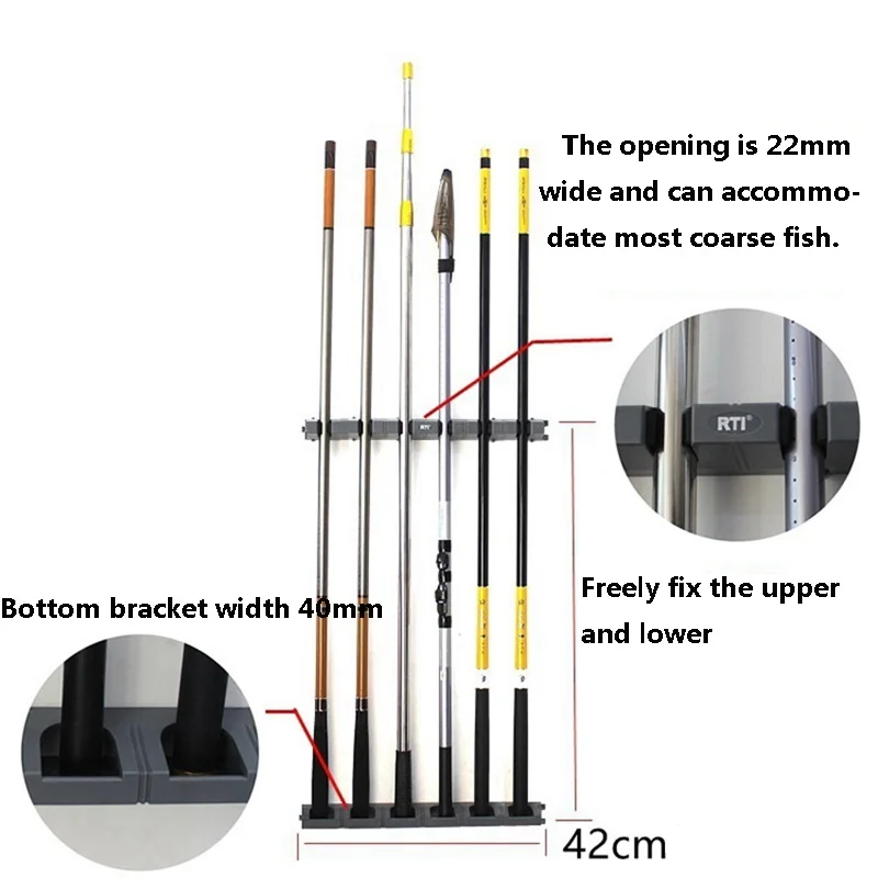 Рыболовная удочка с фиксированной рамкой road ya fish плот стеллаж для хранения настенная установка Вертикальная ферма