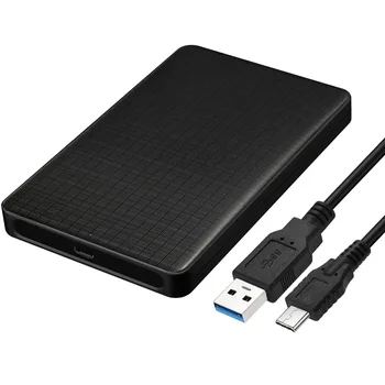 Caja de disco duro para 1 TB, 2 TB, disco duro externo, adaptador SATA a USB 2,5/USB 3,0 tipo c SSD, 3,1