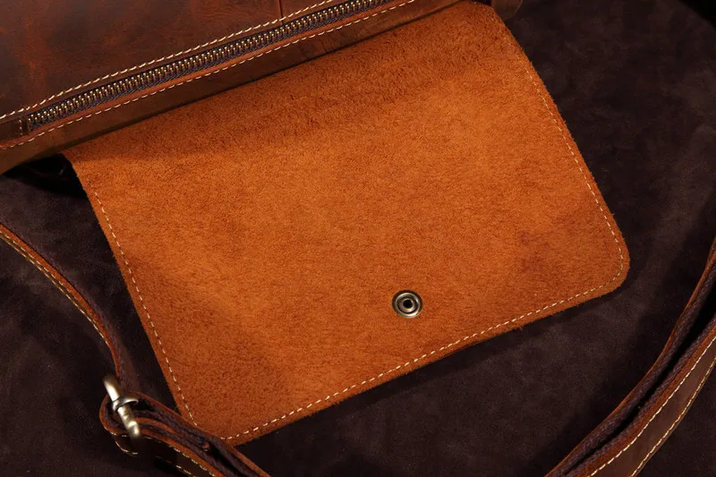 Crazy horse Leather bag-7