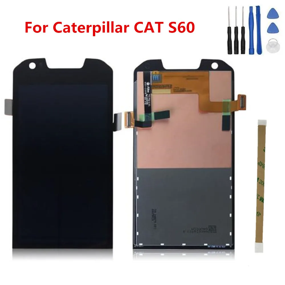 

Test Well New For Caterpillar CAT S60 5.2inch 1280*720 LCD Display +Touch Screen Digitzer Assembly Repair Replacement Glass