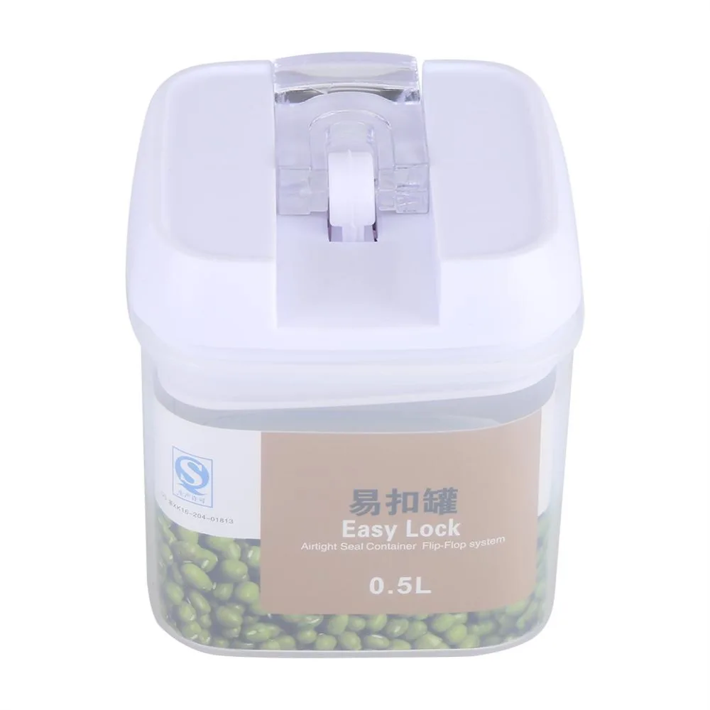 

Sealed Food Storage Box Grain Nuts Cereal Food Storage Container Transparent Box Kitchen Accessories 3 Size