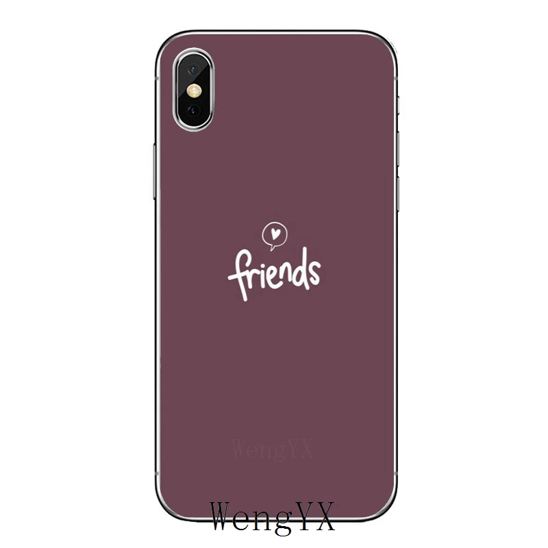 Розовый sister best friend bff girl для Apple IPhone X XR XS Max 8 7 plus 6s 6 plus SE 5s 5c 5 4s 4 Мягкий чехол для телефона