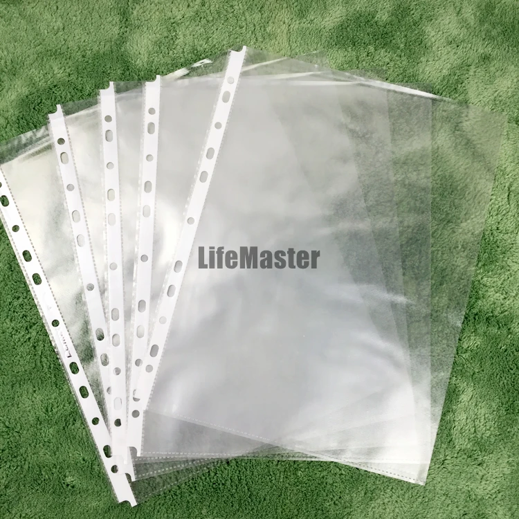 LifeMaster 11 отверстий с отрывными листами пластиковая папка 100 страниц/lot(ультра-тонкий) A4 Размеры Сумка для документов “гравюра” протектор листа