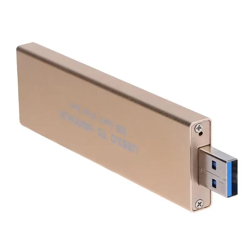 Алюминиевый сплав USB 3,0 к M.2 SSD USB3.0 к NGFF B Ключ SSD мобильный ящик жесткий диск внешний адаптер m2 для 2242 2260 2280 - Цвет: Цвет: желтый