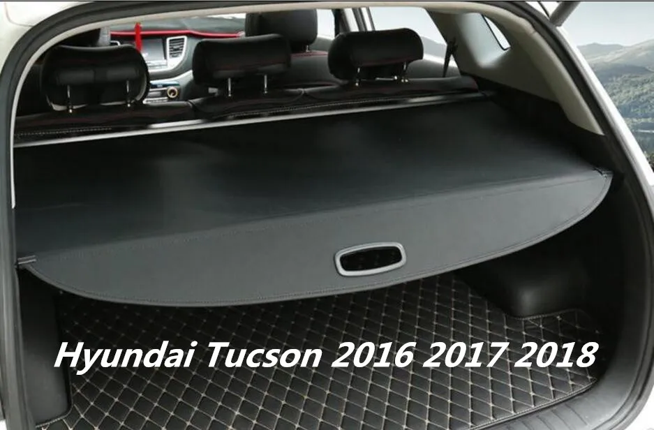 

JIOYNG High quality Car Rear Trunk Security Shield Cargo Cover For Hyundai Tucson 2016 2017 2018 ( black, beige)