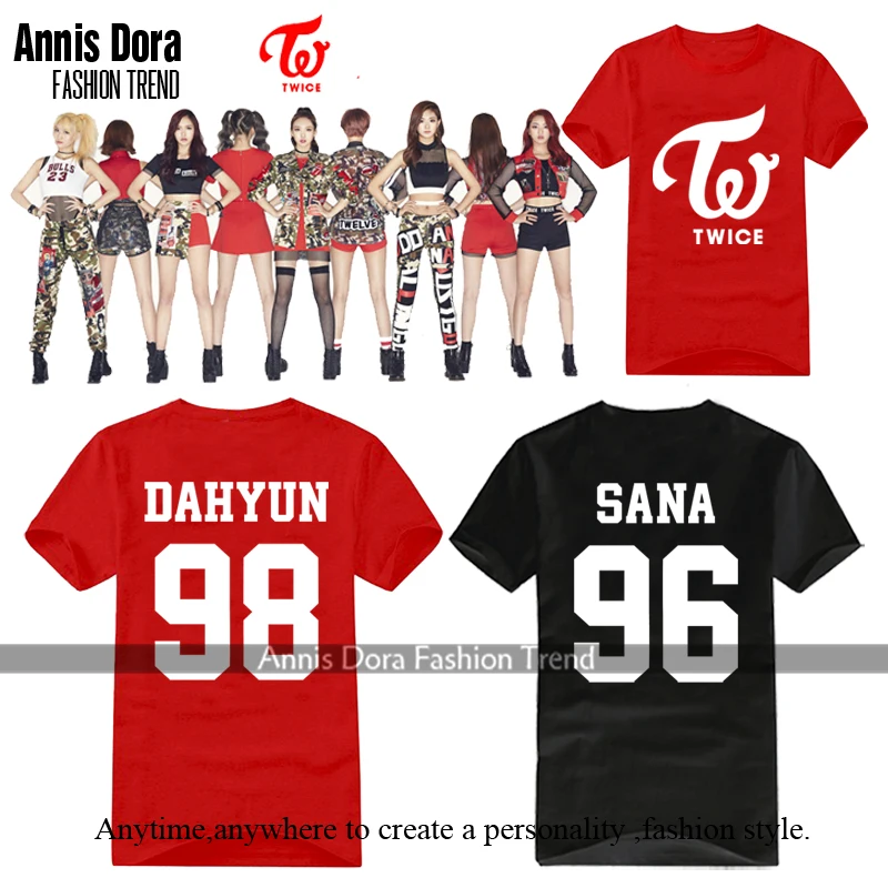 Twice Nayeon Sana Jungyeon Dahyun Name Number Short Sleeve T Shirt T Shirt Name T Shirt T Shirtt Shirt Short Aliexpress