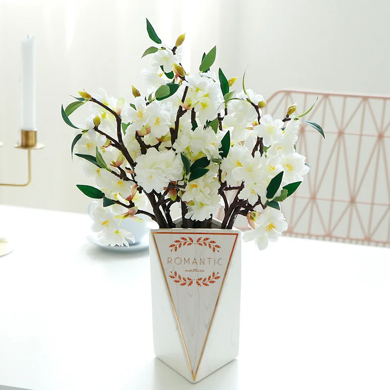 

Klonca New Mini Silk Flower 40cm 1pc 3D Printing Artificial Flower Fake Flower Cherry Blossom Home Wedding Decoration