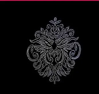 

2pc/lot flower iron on crystal transfers design iron on transfer patches hot fix rhinestone transfer motifs fixing rhinestones