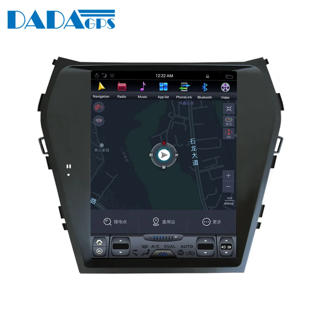 Sale 10.4"Tesla style ISP Screen Android 7.1 Car multimedia Radio player For Hyundai IX45 2013-2018 GPS Map Navigation no dvd 4