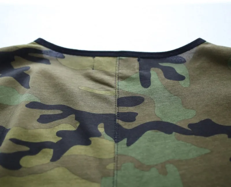 Хип-хоп Camo Tee короткий рукав Для мужчин футболка камуфляж футболки Дрейк JB Для женщин Для мужчин S любителей уличной Rap