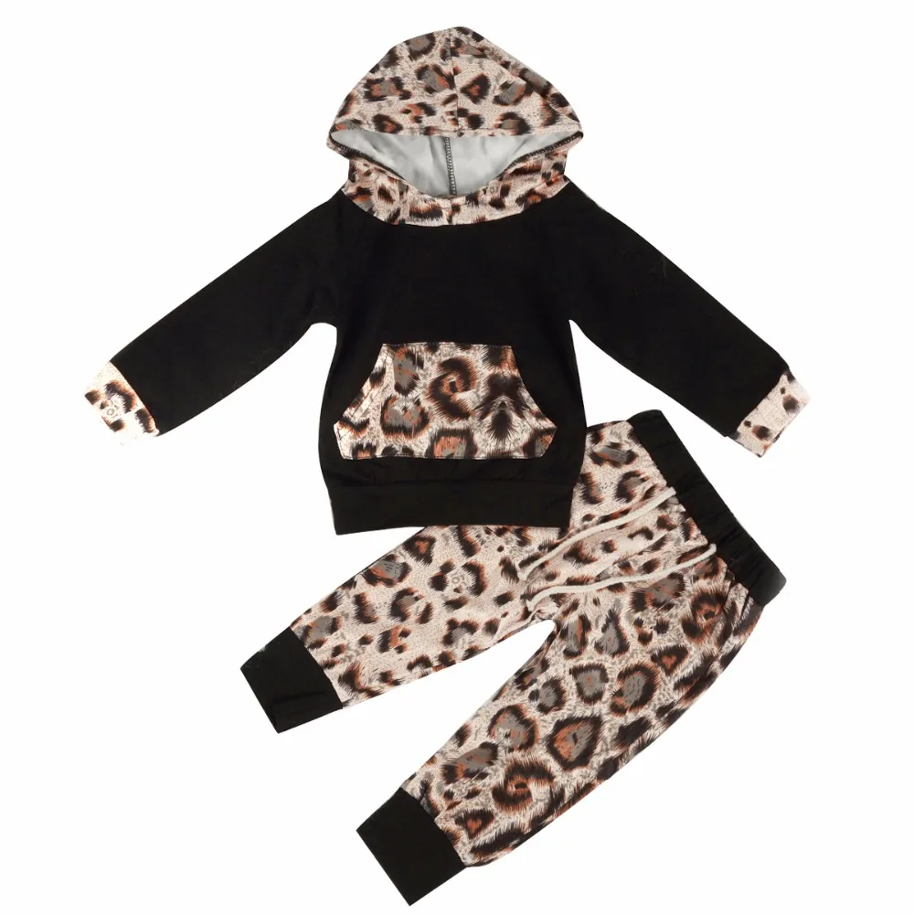 Puseky Leopard suit 2018 Autumn Style Infant Clothes Baby Boy Girl