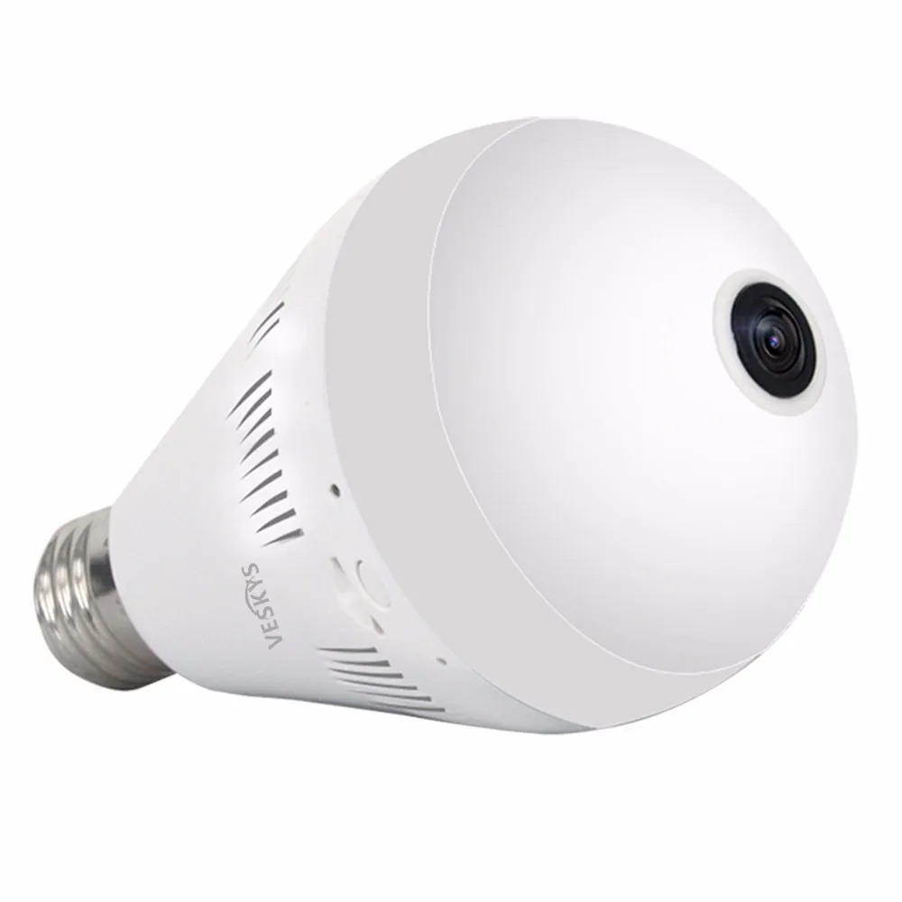 

360 Degree Security camera 3.0MP Wireless Wifi camera Panorama Lamp Bulb Shape lnfrared Led Light IP Camera Video Surveillance