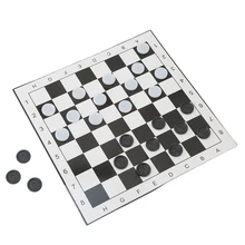 Международные шашки портативные складные пластиковые шахматы для взрослых 24 шт. шахматы развлечения аксессуары