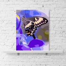 Фиолетовый ласточкин хвост Бабочка Papilio художественная живопись Кофе Ресторан DIY живопись номера дома декор искусство печать