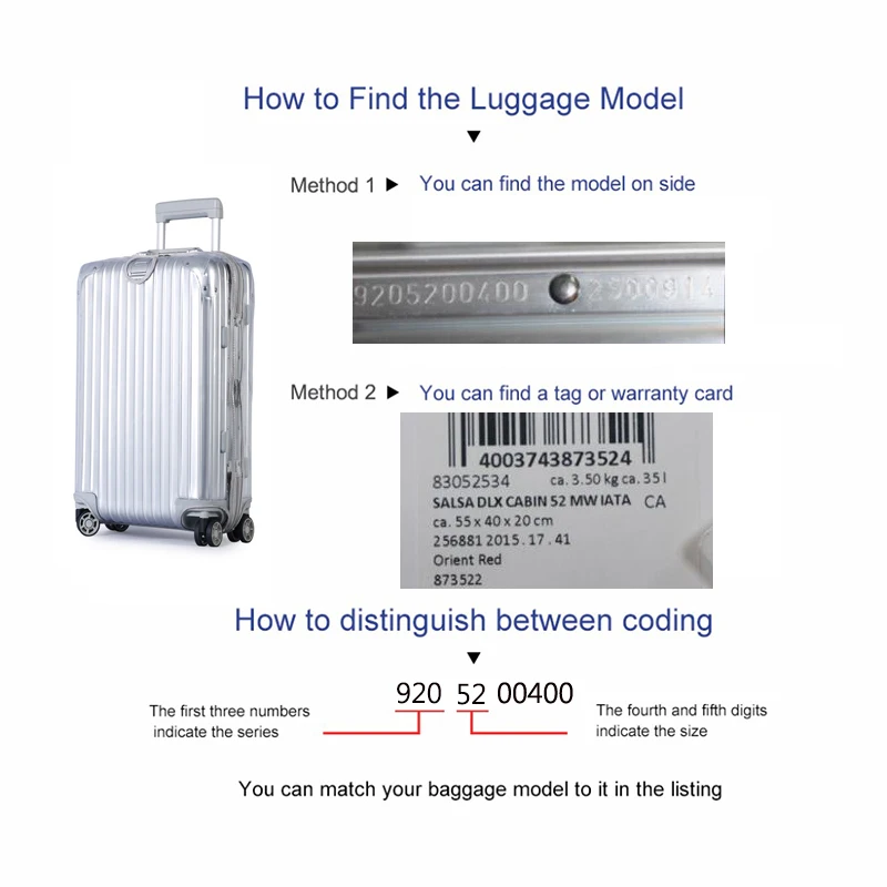 PVC Luggage Covers for Rimowa Transparent Suitcase Cover with Zipper Clear Luggage Protector Cover Organizer Travel Accessories PVC Luggage Covers for Rimowa Transparent Suitcase Cover with Zipper Clear Luggage Protector Cover Organizer Travel Accessories