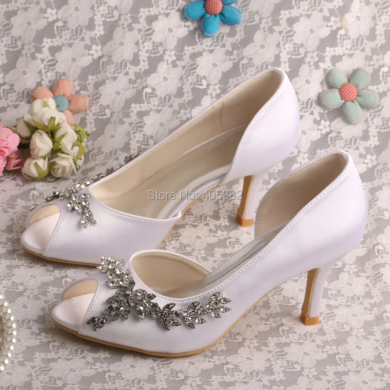 white pumps bridal