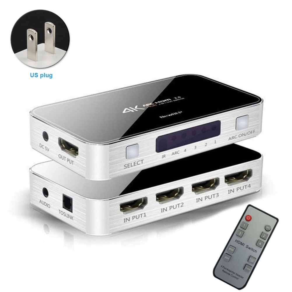 FHD 3D Switcher 4 вход 1 выход с дистанционным переключателем разветвитель HDMI 2 0