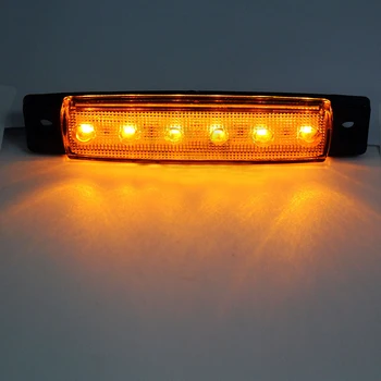 

6 LED Trailer Indicators Red+Amber+White 12V Side Marker 30 PCS Rear Truck Light