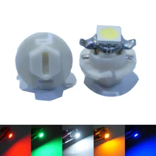 10 шт./партия B8.4 B8.4D T5 5050 1SMD светодиодный Авто габаритный фонарь Панель огни Клин лампочки приборной панели ac/DC 12V