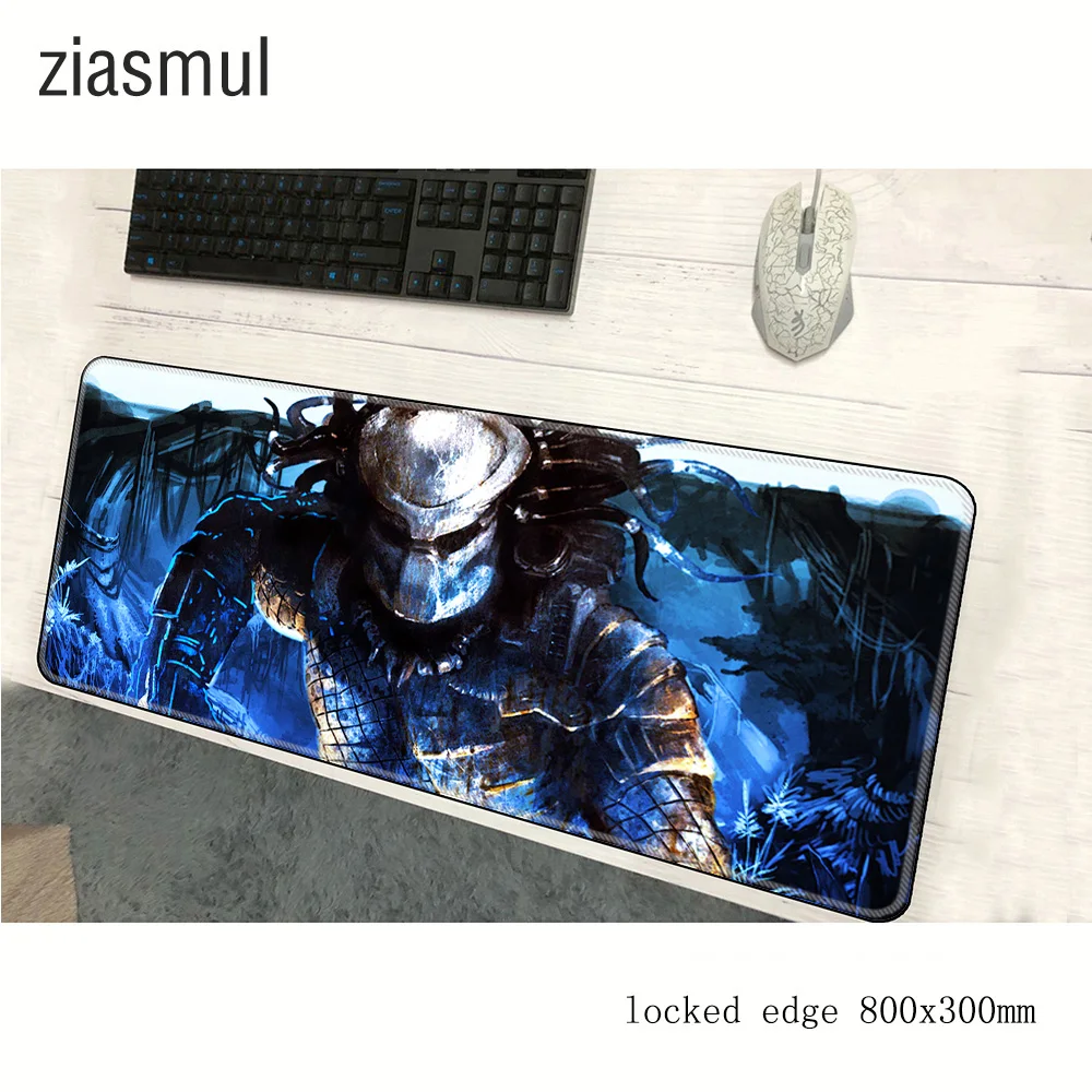 ziasmul Predator Movie Keyboards Mat Rubber Gaming mousepad Desk Mat Customized laptop Gaming 80x30