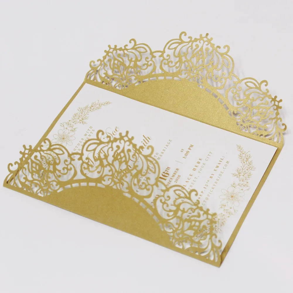 Gold Wedding Invitation